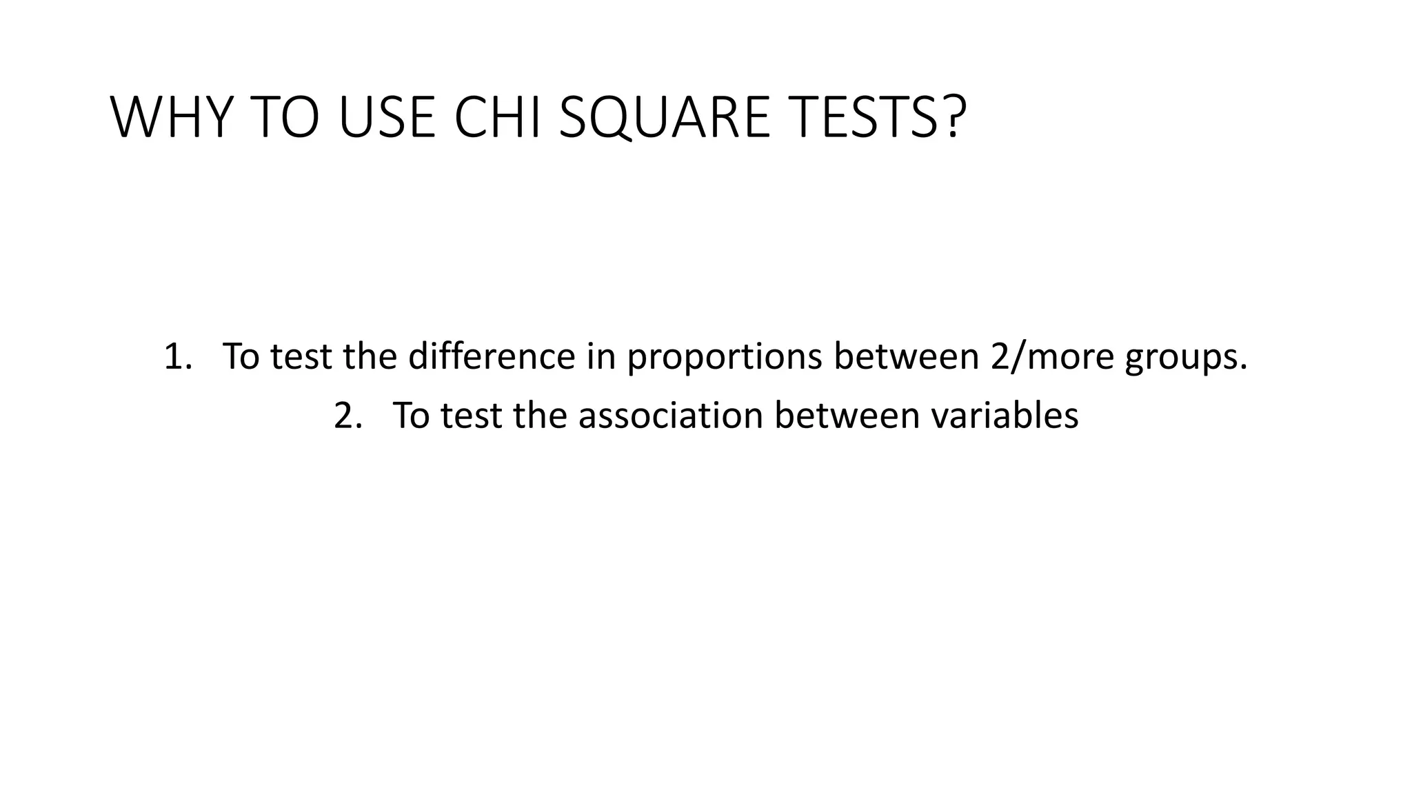 Tests of statistical significance : chi square and spss | PPT