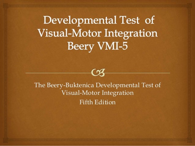 visual motor integration test pdf