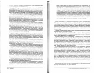 1
l
incontrolada. Comenzando con el dibujo número 6, obseivamos que los afectos primitivos están
esencialmente dirigidos por medio de "turbinas" del yo.
Se está "gastando" enecgía de un modo socialmente aceptable, es decr, de un modo controlado.
En este dibujo se encuentra el mismo conflicto básico entre ser hombre o mujer, pero expresado de
manera integrada y racionafizada. Hay un solo contorno claro, y el otro se ha convertido en una "tiesa
columna vertebral, como una barra de hierro, que me atraviesa la espalda; ¡tiesacomo un cargador!"
Nótese el modo artístico en que la psique trabaja La figura interna siempre fue el contorno "mascufiro".
Ahora, en cambio, es un objeto fáfico "¡tieso como un cargador!" Compárese esto con expre-
siones icfiomáticas tales como "¿No tienes espinazo?" que significa "¿Eres débil?", o sea, femenino.
¿Cómo puede racionaizar la psique el contorno (femenino) externo? 8 dibujo que estamos conside-
rando nos da la respuesta. La figura da •su• espalda al obseNado<. La experiencia clínica ha corrobo-
rado la interpretación que siempre sugiere esta postura (y yo la he conlirmado sin excepción hasta el
momento). Una figura masculina que da la espalda al obsefvador revela la existencia de un problema
en el área de identificación psicosexual que asume la fO/Tlla de un deseo conflictivo de ser mujer. A
menudo subyacente aeste deseo puede encontrarse un Impuso más básico.
El lector interesado en las interpretaciones opuestas sobre este Impulso básico puede ver Bat-
telheim (2) y Nunberg (4). En estos casos, la dinámica de la formación de símbolos sigue la regla
según la cual dos objetos que comparten alguna cualidad formal esencial pueden intercambiarse
mutuamente. La espalda desnuda de un hombre posee una clara similitud "formal" con una mujer.
Obsérvense las sobresalientes caderas. Cuando el examinado logra ejercer un control más
efectivo sobre el conflicto psicosexual, puede racionalizarlo y ocultarlo mejor aún. En ese caso la
figura masculina puede aparecer en posición ventral, pero posiblemente sobresalgan /as caderas,
o, si el problema está muy racionalizado, es probable que sólo aparezca una ansiedad despropoí-
cionada, expresada en el trazado del área (véase figura 9).
Además, en la figura 6 se puede observar la posición de la mano izquierda en la cadera y la
mano derecha en la cabeza, que sugiere la existencia de una gran empalia con una postura esen-
cialmente femenina. Si consideramos un continuo de posturas en el que un extremo sea lapostura
que aparece en la figura 6, y el otro, la menor kinestesia posible en cualquiera de los dos brazos,
tendremos una clave para analizar los dibujos de la figura humana que, de lo contrario, requeriria
largos estudios y la adquisición de muchas experiencias.
Para poder realizar esta figura en un papel negro. el paciente debió ignorar la considerable can-
tidad de papel blanco que habia a su alcance. Siempre que un examinado, cualquiera que sea la
situación proyectiva. "cambia" la estructura formal o sustancial de ésta, en grandes aspectos o en
detalles menores, habrá que pensar en una tendencia al negativismo.
El negativismo se alinea en el •continuo del valor", y va desde el escepticismo critico e inde-
pendiente, pasando por la obstinación. hasta la catatonia autodestructiva y destructora del mundo.
El negativismo, es además, un término descriptivo y se encuentra en si mismo sobredetermi-
nado. Por lo tanto, su empleo no es satisfactorio amenos que se consideren sus determinantes y
necesidades. En este caso el paciente ha estado tan controlado y dominado por su madre (y luego
por la esposa y su familia, por la oficina de correos y por el seivlcio militar) que, por su propio sen-
tido de identidad y para su salvación como persona, necesitó "sentir sus propios sentimientos· y
buscar sus propias satisfacciones. En este momento todavía no es capaz de hacerlo de un modo
esencial, por ello desplaza esta necesidad hacia un aspecto menor del mundo. Pero aun en este
mínimo detalle, el impulso hacia la autofirmación está tan dominado por el superyó (miedo, culpa,
poder de la madre y hábito) que requiere el refuerzo de otras necesidades. En este caso, los senti-
mientos de culpa del paciente han requerido una representación externa en la hoja de papel negro.
Otro determinante reforzador es la vergüenza (culpa) asociada con los problemas que surgen
en el dibujo que estamos considerando. Además las defensas anteriormente descriptas no están
tan integradas como para ser desplegadas a "plena luz del dla".
La misma organización psíquica que aparece en los dibujos también surge en los sueños y en
la vida del paciente. El sentimiento omnipresente, conscientemente percibido, de ser somática y
psicológicamente un hombrecito débil dentro de una mujer, comenzó a transformarse en el sen-
1 2 0 SIDNEY LEVY
timiento de ser una persona cuya columna es un "tieso cargador como una barra de hi€rro". Su
postura se tomó tiesa (constantemente se restregaba y alzaba la espalda), ycada vez se mostraba
más autoafirmativo en las situaciones menores. Por ejemplo: la esposa quiso ir un viernes a la
noche avisitar a una hermana casada; el paciente, en esos mismos días había comenzado a asistir
a un grupo de lectura de "libros importantes·. Este le sugirió que ruese sin él. Sobrevino una lucha
de poder en la que rue rápidamente vencido. Pero, sin embargo, insistió en devolver un íibro a la
bibíioteca retrasando en treinta minutos la partida (aserción en detalles menores). También en la
oficina de correos comenzó a cambiar: de la persona dócil y temerosa que era, pasó a rebelarse
en pequeñas situaciones. Se exigía, por ejemplo, que el empleado obtuviera un permiso del super-
visor correspondiente cada vez que necesnase ir aJ cuarto de baflo. El paciente Instituyó el hábito
de pedir permiso a los supervisores de otros. Intentó de muchas maneras "perderse en las som-
bras", y lo asaltaban algunas ideas paranoides acerca de ser •encontrado en pleno dia".
Cuando realizó este dibujo el paciente trazó repetidas veces el cuerpo, sosteniendo el lápiz
de tal manera que no era la punta de éste la que realizaba el ancho trazo sino el borde de la
mina inclinada, mientras el paciente acariciaba el cuerpo de la figura con la.yema del dedo.
Esto constituye una excelente ilustración del aforismo "el retomo de lo reprimido a través de lo
reprimido". El trazado repetitivo constituye una defensa obsesivo-compulsiva, y sirve para cana-
lizar la ansiedad asociada con un impulso prohibido, en este caso, un impulso libidinal hacia "el
cuerpo· del dibujo.
Obsérvese cómo el trazado se expresa en forma dinámica el impulso reprimido. El cuerpo
representa a "la mujer como parte de sí mismo".
En este estado del tratamiento, los síntomas auditivos se calmaron y fueron remplazados
por una masturbación compulsiva. El impulso hacia el propio cuerpo (narcisismo) es, en este
caso, un impulso hacia la "parte femenina de sí mismo·.
Amedida que se fue avanzado en el tratamiento, el paciente comenzó a interesarse cada
vez más en una vecina. Era una "mujer grande, rolliza, con un gran trasero", que ocupaba los
sueños y las fantasías del señor P. Su voz se hizo cada vez más estridente y fuerte, a tal punto
que gritaba la mayor parte del tiempo, sin dejar hablar a ninguna otra persona. 8 mismo descri-
bió sus sentimientos de la siguiente manera: "Cuando hablo con voz fuerte y resonante siento
en los oídos una sensación muy excitante. Me agrada sentirla. No me gusta oír a otras perso-
nas, lo que me gusta es ahogarlas. Algunas voces, como la de mi madre y la de mi cuñada,
solían "atravesar mis oídos y me dejaban hecho un punto."
Ya nos referimos en este capítulo al significado fálico de la voz, a la mujer fálica, etcétera. El
paciente se muestra cada vez más agresivo en una mayor cantidad de áreas. El confticto entre
la pasividad y la agresividad comienza a resolverse a favor de la última, no sólo en la voz y en
la conducta, sino también en el dibujo de las figuras. En la figura 7 aparece una afirmación del
yo como persona "indivisible" y más fálica. Esta figura es la primera de una serie en la que el
paciente se ve como persona de frente. Examinemos esto detenidamente. Por primera vez el
cuello no está ni "muy abierto• ni "estrechamente constreñido", ni 'excesivamente reforzado"
como en la figura 4. Esto revela una creciente sensación de comodidad y confianza en la re-
lación entre las emociones y el control de éstas.· Con respecto a los miembros podemos ob-
servar que figuran las piernas, los zapatos y los brazos, pero faltan las manos. ¿Por qué será?
Cuando se evalúa una parte omitida, distorsionada o desplazada, es aconsejable considerar la
' Todo está sobredeterminado, y existen otras capas de significados asociadas con el cuello que, por el momento, se
dejan de lado. Para laconsideración del ·cue11o· véase mi capítulo previo.
7. ESTUDIO DEL CASO DE UN ADULTO: EL CASO DEL SEÑOR P. 1 2 1
 