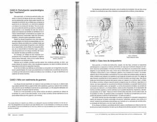 CASO H: Perturbación caracterológica
tipo "machismo"
Este examinado, un hombre de veintiocho años, pre-
senta un conjunto de dibujos del tipo que a mendo reali-
zan los adolescentes varones. Estos suelen transmitir una
necesidad de exhibición de su virilidad para compensar la
ausencia de una maduración y un crecimiento acabados
y el retraso en la consecución de status. Pero en una per-
sonade la edad del paciente que estamos considerando,
la persistencia a una necesidad de este tipo revela un
estado de inmadurez que también se manifiesta en la ar-
madura caracterológica compensatoria que sugieren sus
variadas elecciones vocacionales: habla sido camionero,
boxeadory, durante la guerra paracaidista voluntario.
Realizó los dibujos proyectivos cinco años después
de haber estado en el servicio de paracaidistas; por con-
siguiente el dibujo acromático de un soldado revela que
se adhiere el autoconcepto de guerrero como distintivo
de la masculinidad y de la virilidad. Su búsqueda defen·
siva de la masculinidad se intensifica luego y aparece
más francamente aún en el dibujo cromático del muscu·
loso elevador de pesas que exhibe sus proezas.
Sin embargo, por debajo de esos músculos com-
pensatorios hay un esqueleto más pequeño y orgánica-
mente menos adecuado, indicio de las dudas internas
que subyacen a sus esfuerzos viriles.
CASO H: ~.~ÁTICO.
ilffROR, CR:lt-lÁTICO.
Mientras que el soldado cromático permite realizar dos conjeturas gemelas, es decir, que
puede tratarse de impulsos viriles o bien de esfuerzos agresivos, los datos cromáticos denotan la
capacidad de demostrar la capacidad masculina.
En ef nivel cromático sus defensas se profundizan (y concuerdan con el diagnóstico de pertur-
bación caracterológica). En el caso que presentaremos inmediatamente, las defensas del paciente,
a medida que éste pasa de los niveles acromáticos a los cromáticos, en lugar de identificarse van
cediendo de manera neurótica.
CASO 1: Niño con vestimenta de guerrero
Los dibujos de este examinado van desde el nivel acromático en el que es un valiente indio
cuya cabeza ataviada índica su papel de líder entre cazadores y guerreros, hasta el nivel cromático
más profundo que se manifiesta lo esencial de su autoconcepto: un niño pequeño disfrazado con
el traje de adulto viril (usando traje de marinero).
Si bien en el nivel acromático ya hay ciertos indicios de lasitud y pasividad por debajo de
la fachada viril, pues el indio está sentado', es en la fase cromática donde realmente se ve la
personalidad básica (el niño jugando a ser hombre).
• Sus QJdas internas con respecto a su viriidad ya su adecuación sexual se manifiestan también en el test del con·
cepto más desagradable en el que dibuja lo que luego descttbe como ·un juez diciéndole a un hombre que su esposa
es una adúltera. B juez se ha enterado por et medio de un infoone en et que se establece que et marido no fue et que
concibió ala criatura'.
166 EMANUEL F. HAMMER
Tan Uamativa es la disminución del tamaño, como el cambio en el contenido. Una vez más, el nivel
cromático ha contribuido al caso clínico ofreciendo unajerarquía de los conflictos y de las defensas.
CASO J: Caso leve de donjuanismo
CASO 1: COOMATICO
Todo el dibujo en verde.
Este pacienle, un hombre de treinta años, casado, con dos hijos, comenzó un tralamiento
psicoterapéutico a causa de un intenso sentimiento de culpa que le sobrevino después de man-
tener relaciones extramaritales. 8 hombre acromático que dibujó era una persona bien vestida y
elegante a la que describió como más o menos de su misma edad o un poco más joven (es decir
·veintiséis a treinta años") y como "sofisticado, gallardo y muy confiado en sí mismo·. Si conside·
rásemos sólo el nivel acromático conoceríamos muy poco acerca del problema básico de este pa-
ciente, problema que subyace a la superticie (y que surge por el Impacto del color). Por debajo de
esta impresión superficial de si mismo aparece el hombre cromático que dibujó luego. Este dibujo
revela que internamente el paciente tiene graves dudlas con respecto a su juventud, vigor y virilidad.
En el dibujo cromático, la figura masculina pierde la elegante pose de confianza y seguridad en si
misma. Las manos aparecen en una actitud de ineficacia irremediable y la expresión facial da ahora
la impresión de patético vacío y de depresión. La sonrisa de la persona cromática se convierte en
una mueca de malhumor, y la mirada brillante y alerta es ahora inexpresiva. En la descripción del
hombre cromático aparece un temor prematuro por la posible decadencia, impotencia y decrepi-
tud asociadas con la ·vejez": "Este es el mismo hombre años más tarde, se le ha caído el pelo, se
ha quedado sin dinero, ha perdido la linea y la arrogancia." (8 dibujo se complementa con la res·
puesta del paciente a la lámina VI del Rorschach: "un pene con barba.")
Las dudas internas que esta autoimagen le produce, constituyen la motivación subyacente al
intento de recapturar la anterior autoímagen de persona "sofisticada, gallarda y que confía en si
misma" mediante las actividades extramaritales que mantenía con su secretaria de veintidós años,
su empleada de diecinueve y con otra mujer de veintiuno.
En los dibujos cromáticos y acromáticos del árbol ~ amanifestarse con nitidez los dos nive-
les del autoconcepto del paciente. Es decir que los dibujos de los árboles expresan lo mismo que los
9. EL HTP CROMÁTICO. UNA T~ CN I CA MÁS PROFUNDA PARA CAPTAR LA PERSONALIDAO 167
 