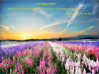 Tests & trials in the baha'i faith