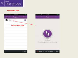 Open Test case

Tap on Test case

 