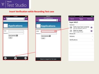 Insert Verification while Recording Test case

 