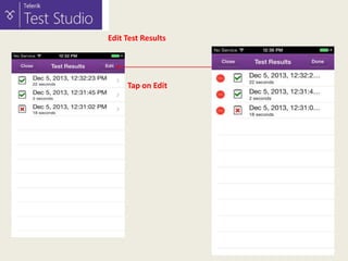 Edit Test Results

Tap on Edit

 