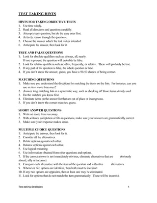 Test Taking Tips Pdf Test Taking Tips Pdf