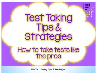 ERB Test-Taking Tips & Strategies
 