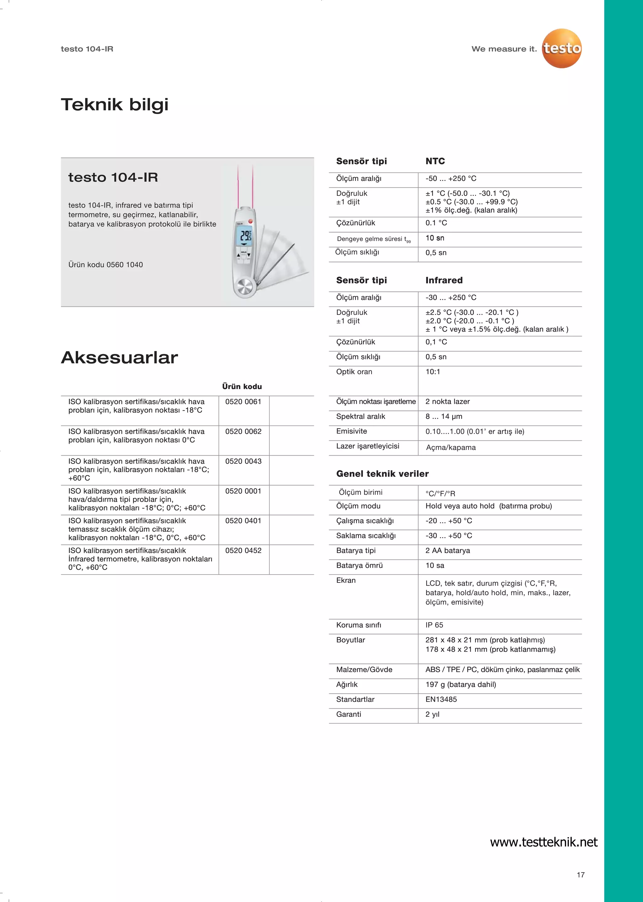 Test teknik testo gıda katalogu 2014 | PDF