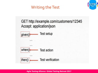 Agile Testing Alliance Global Testing Retreat 2017
Writing theTest
 
