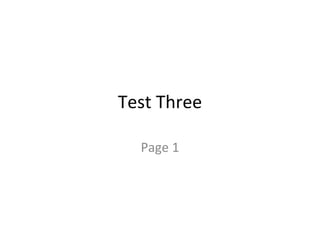Test Three Page 1 
