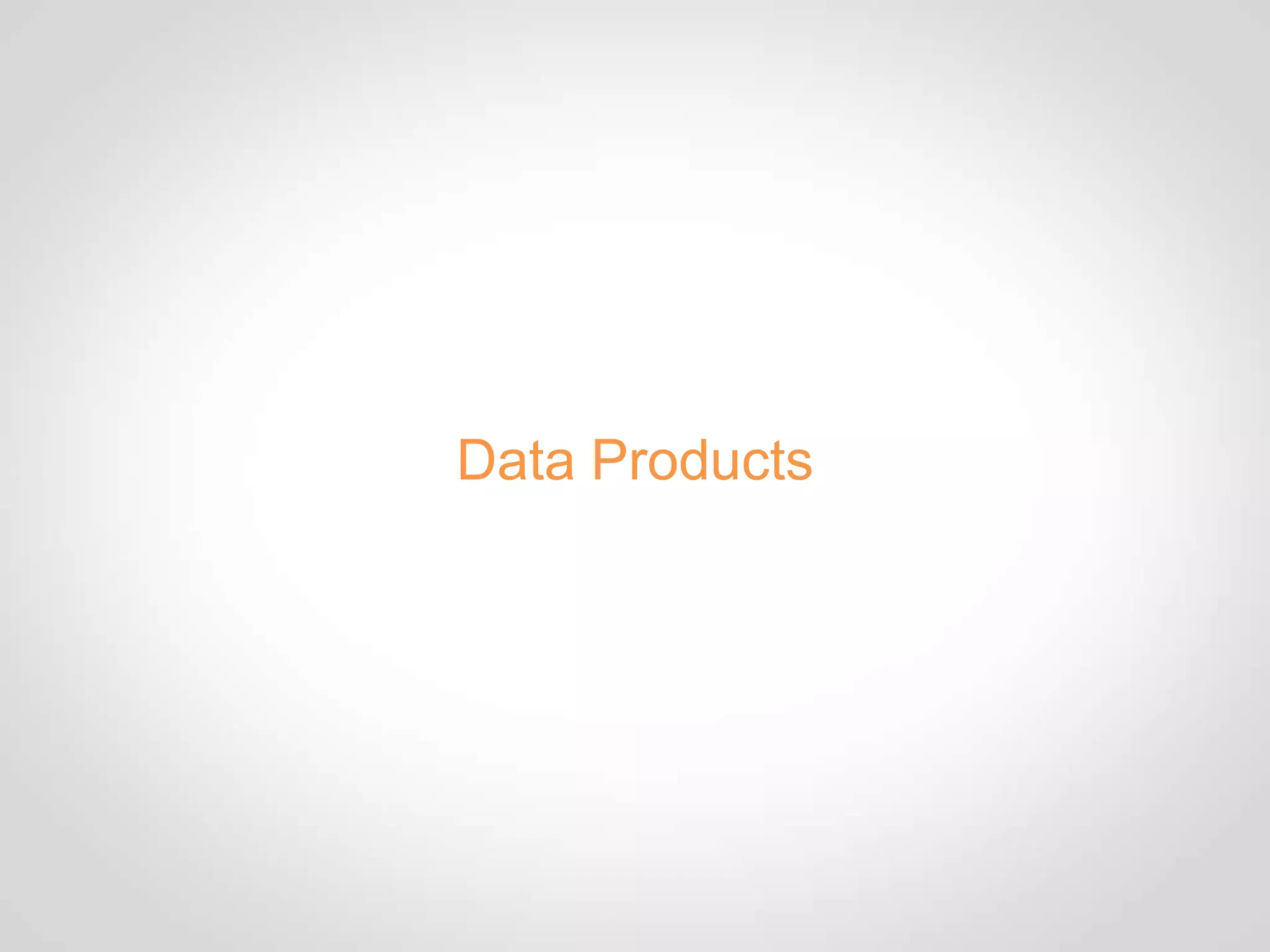 Data Products
 