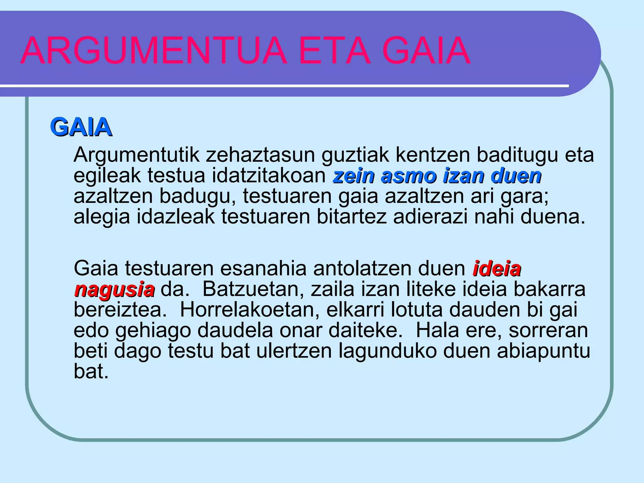 Testu Testu iruzkina | PPT