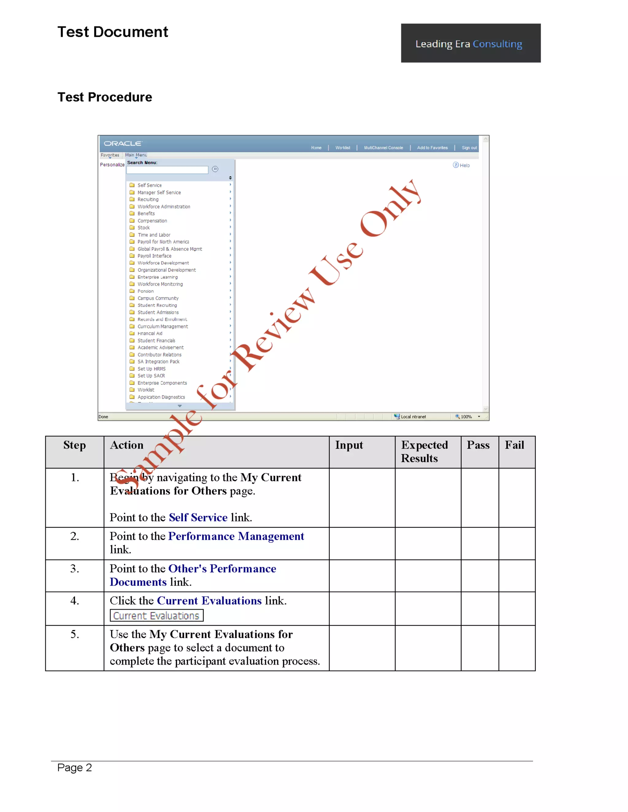Test Script User Acceptance Sample HRF 91
