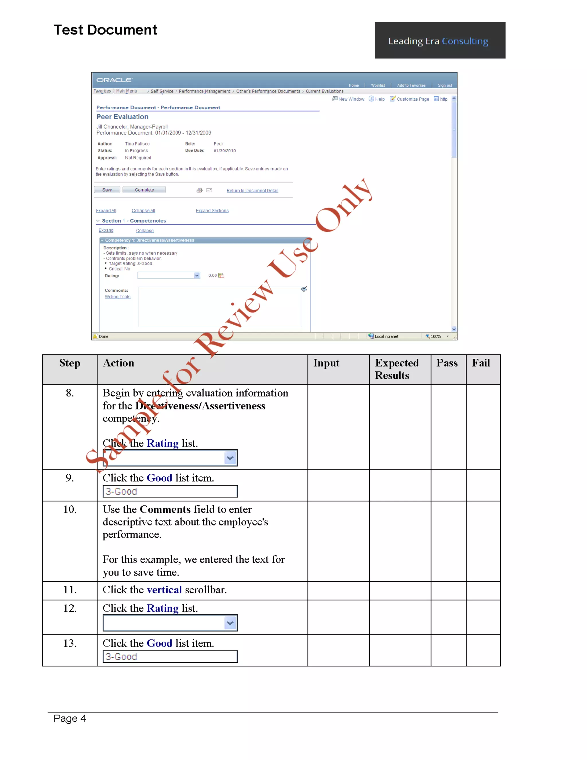 Test Script User Acceptance Sample HRF 91