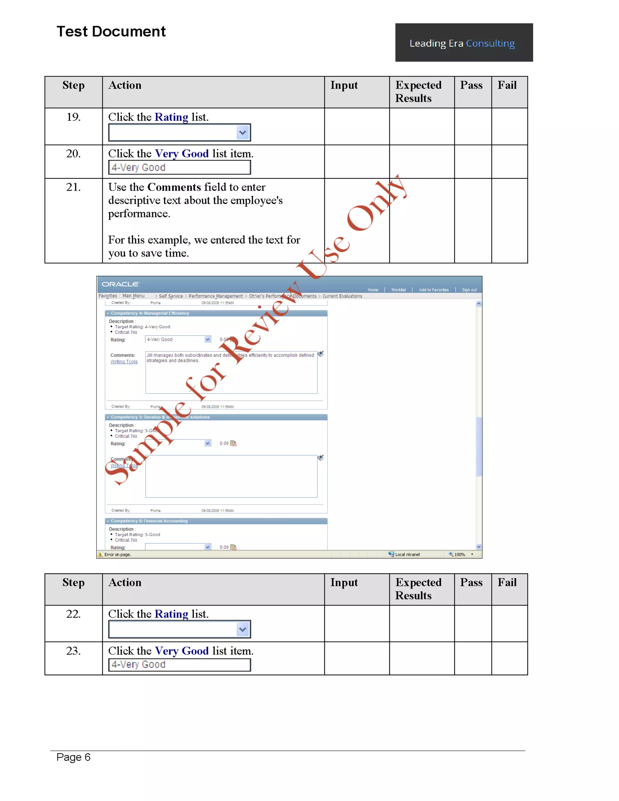 Test Script User Acceptance Sample HRF 91