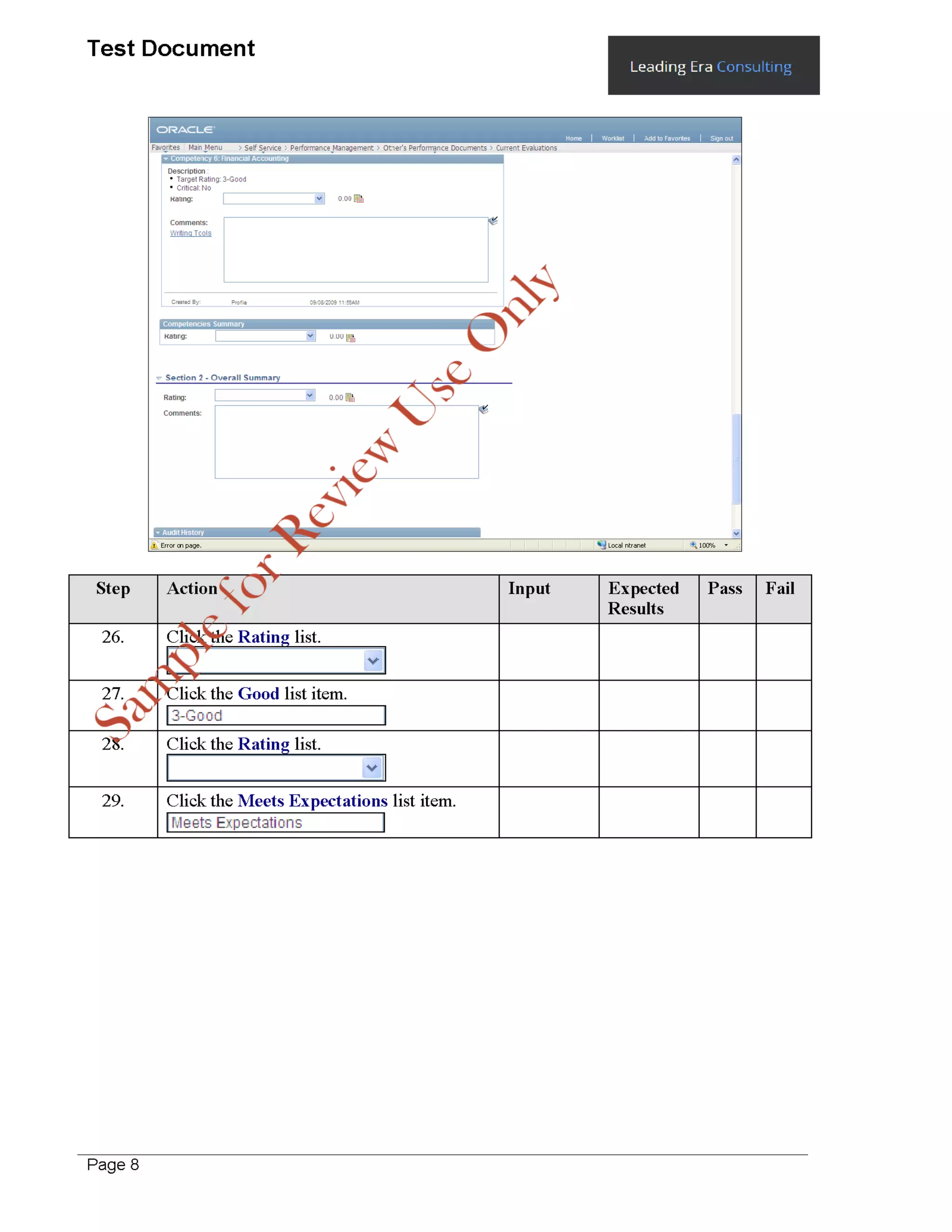 Test Script User Acceptance Sample HRF 91