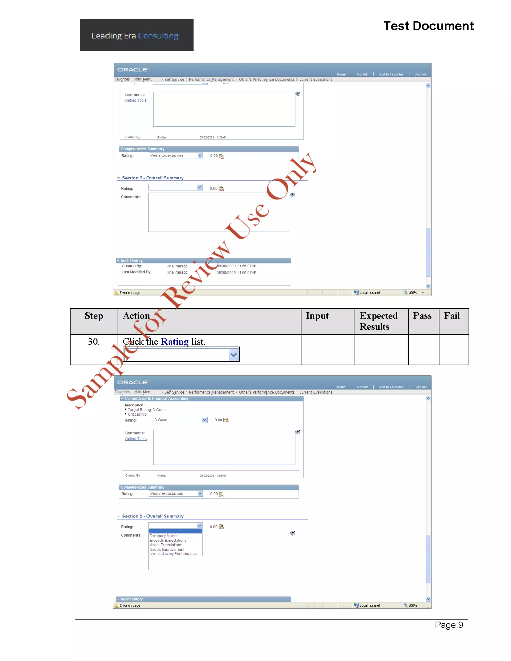 Test Script User Acceptance Sample HRF 91