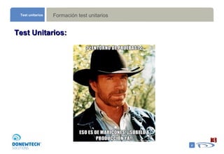 Formación test unitarios Test unitarios Test Unitarios: 