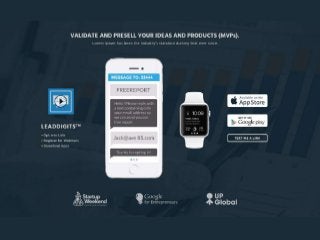 Test, VALIDATE, PreSell, LAUNCH / Mobile App MVP | LeadPages Template