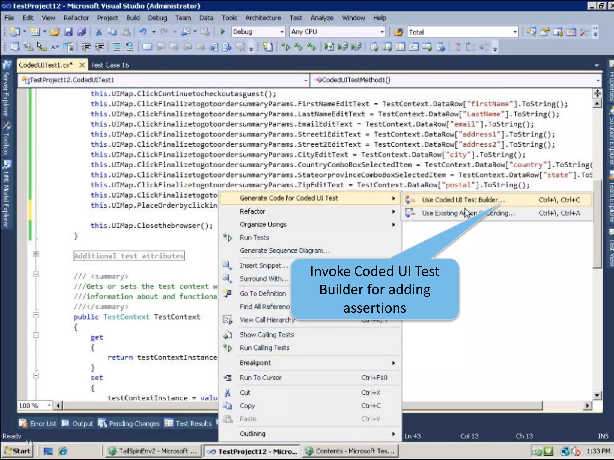 33Take environment snapshot