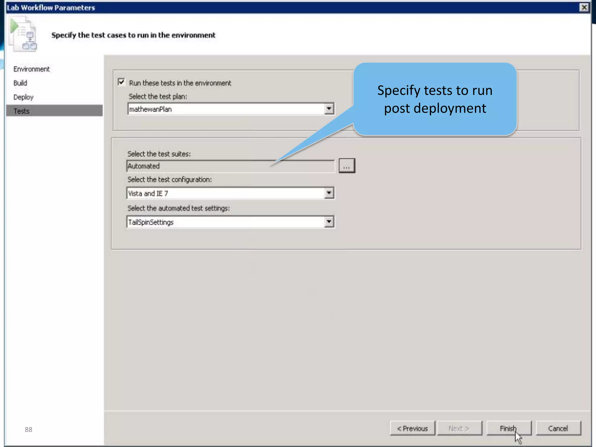 56Drag cross-hair onto the control you want to add assertions on