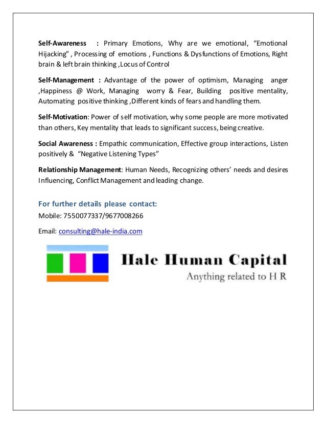 Test Your Emotional Intelligence Eq With Hale Human Capital - 