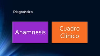 Diagnóstico
Anamnesis
Cuadro
Clínico
 