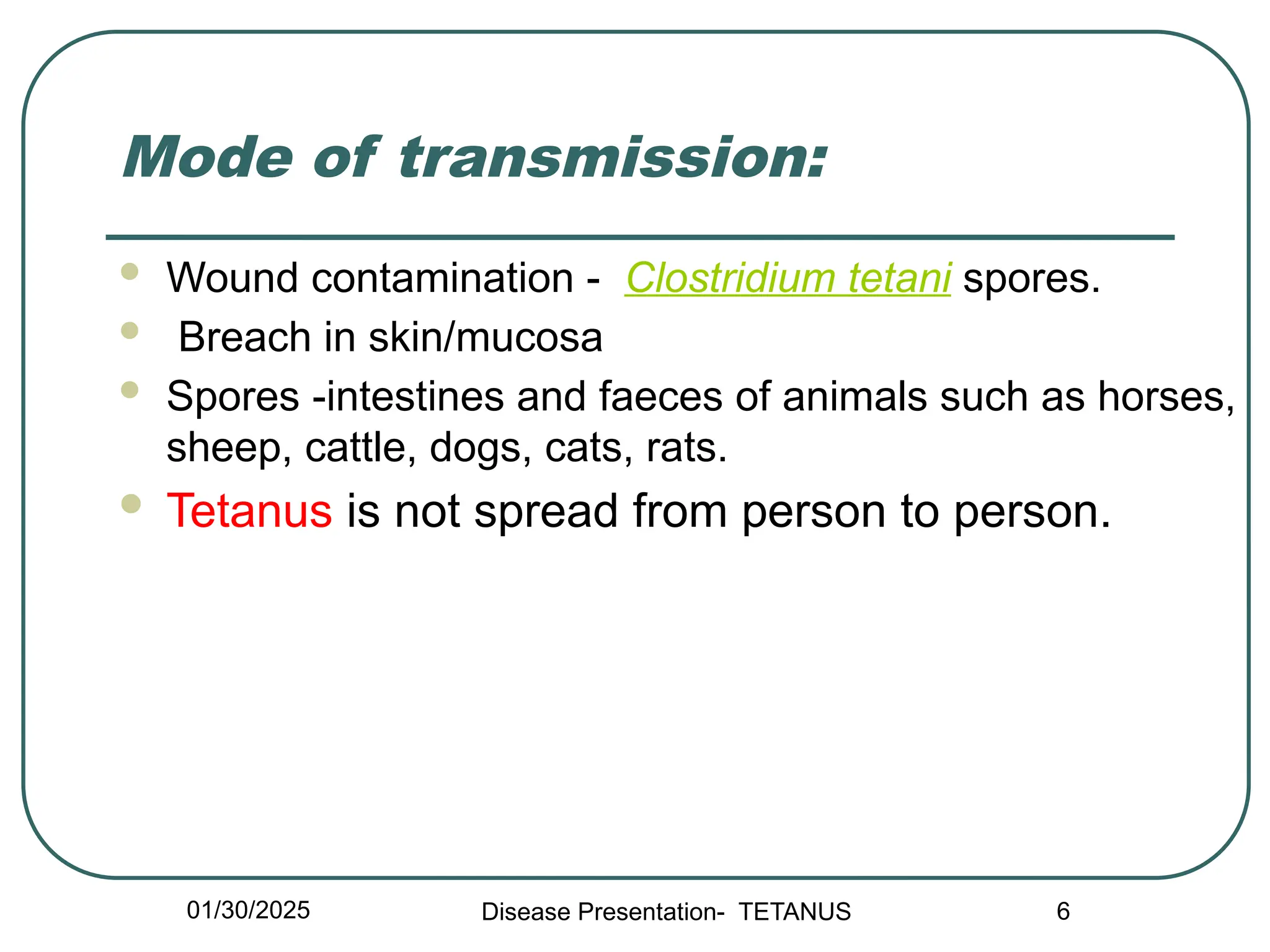 tetanus clinical features investigation treatment | PPTX