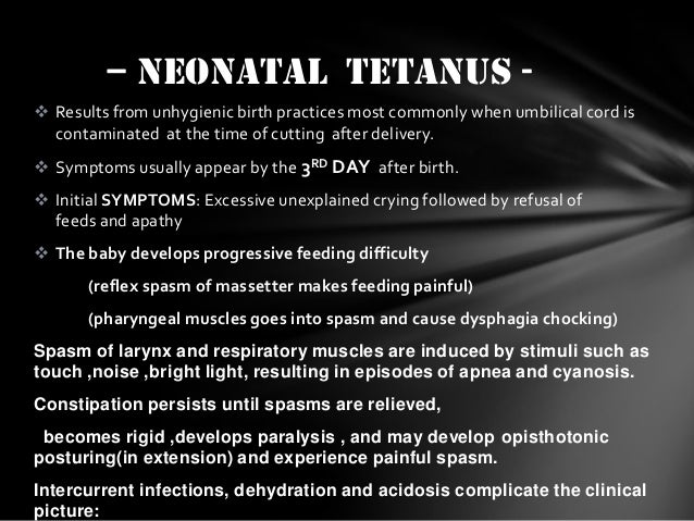 Tetanus paediatics