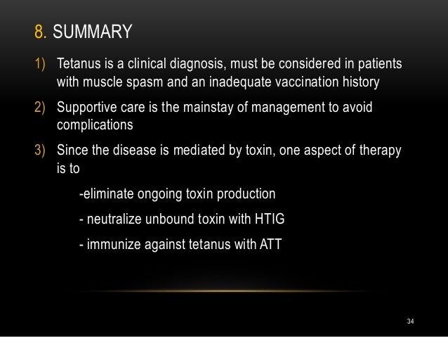 Dissertation tetanus