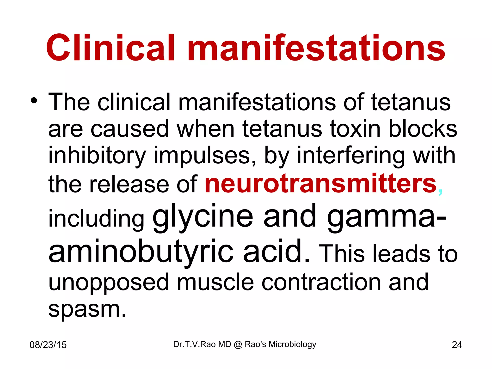 Tetanus teaching basics ppt