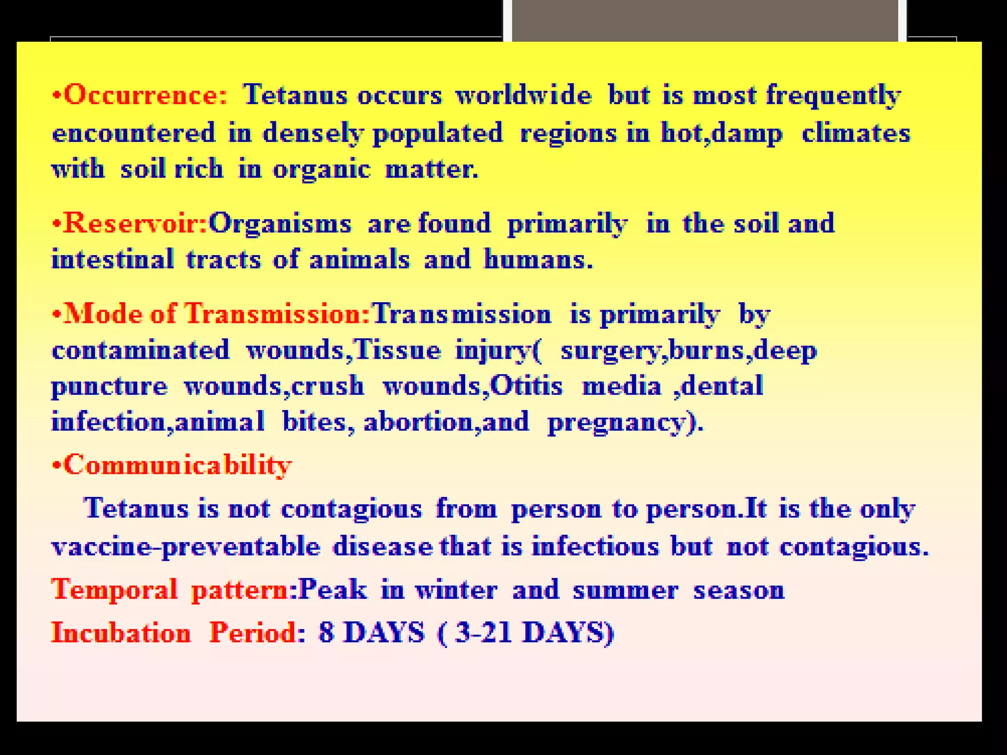 Tetanus bacterial disease | PPTX