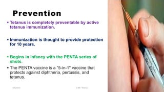 Tetanus Protection Tetanus in children Dr. ozil | PPTX