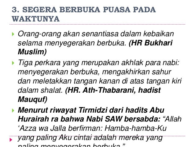 Tetap sehat dan segar di bulan ramadhan