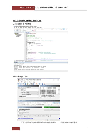 Blinking Of LEDs On LPC2148 ARM 7 TDMIS Based Microcontroller | PDF