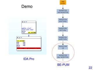 Demo
BE-PUM
IDA Pro
22
 