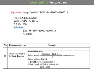 Textile Calculations and Equations | PPTX