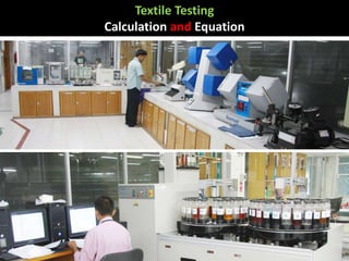 Textile Calculations and Equations | PPTX