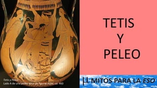 TETIS 
Y 
PELEO 
Tetis y Peleo. 
Lado A de una pelike ática de figuras rojas, ca. 460 a. C. 
 