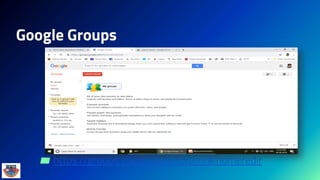 Google Groups
▰ https://groups.google.com/forum/#!homeredir
 