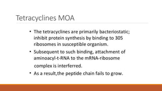 Tetracyclines MOA
 