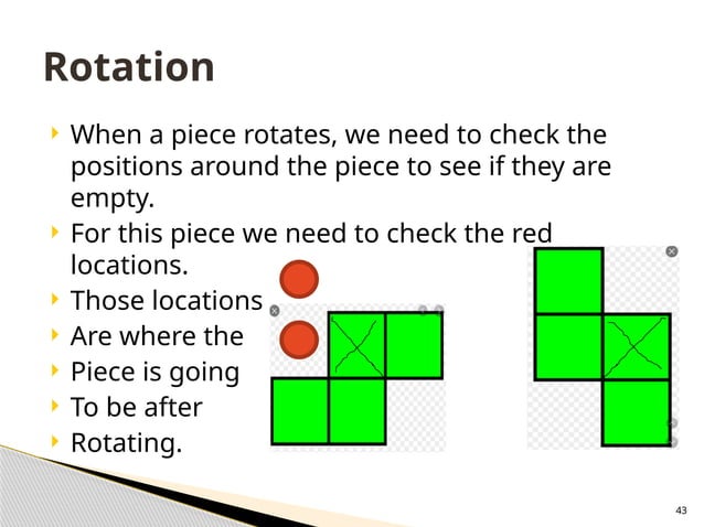 Tetris game rules and program algorythm. | PPTX
