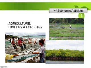 >> Economic Activities
AGRICULTURE,
FIISHERY & FORESTRY
 