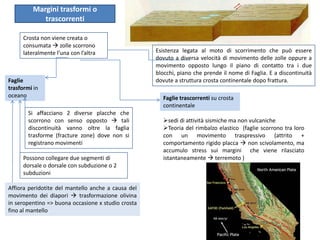Superficie terrestre invariata nel tempo => placche vengono a contatto  consumare margini e/o contatti 