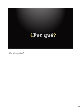 Why is it important?




                       17
 
