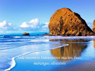 Nele encontro travesseiros macios, luas,
         morangos silvestres
 