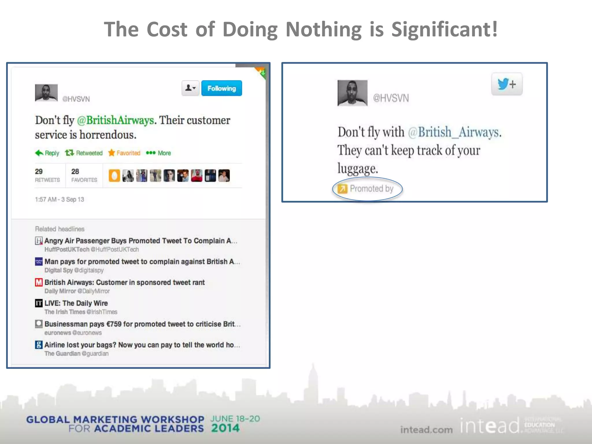 The Cost of Doing Nothing is Significant!
 