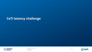 CeTI short introduction
TU Dresden
October 2018
Folie 57
CeTI latency challenge
 