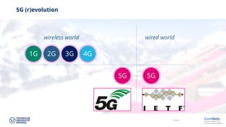 Slide 6
5G (r)evolution
1G 2G 3G 4G
5G
wireless world wired world
5G
 
