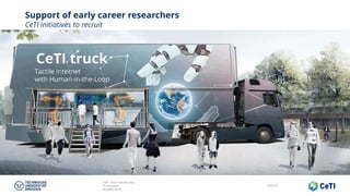CeTI short introduction
TU Dresden
October 2018
Folie 67
Support of early career researchers
CeTI initiatives to recruit
 