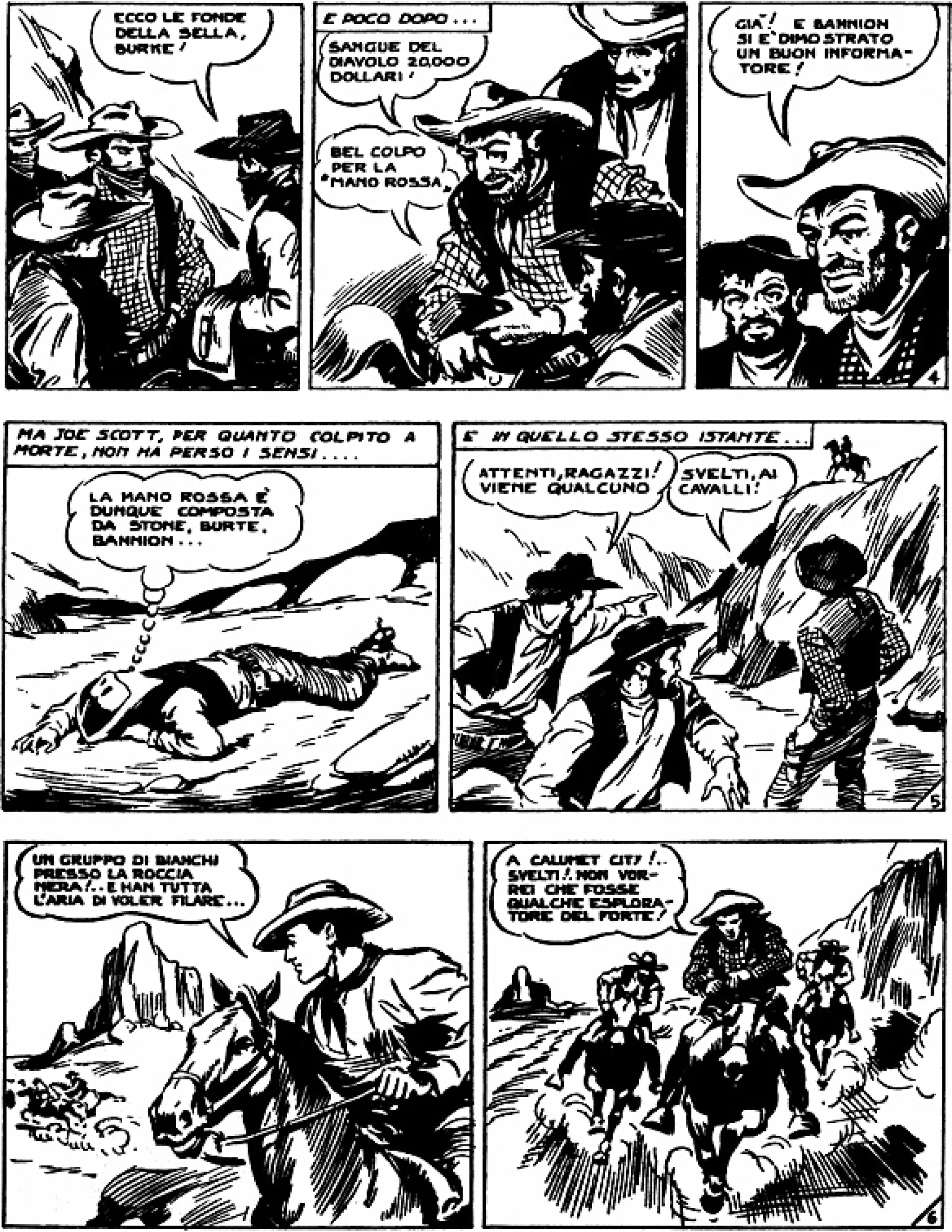 tex la mano rossa 1958 valore